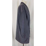 Dana Paris Boutique Cashmere Collarless Coat Jacket Womens 9 Gray pret-a-porter