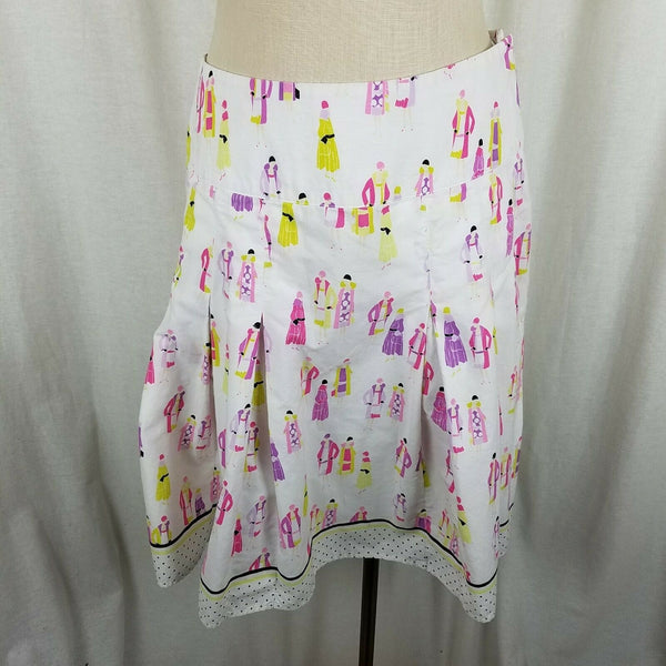 Liz Claiborne Petites Summer Art To Wear Short Twirl Skirt Womens 10P Ladies