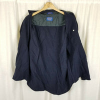 Pendleton Fitted Patch Elbows Wool Trail Shirt Mens Size L Navy Blue Button Up