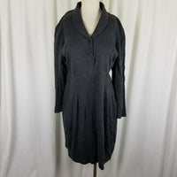 Laura Ashley Vintage Shawl Collar Cotton Jersey Knit Dress Womens 12 Hong Kong