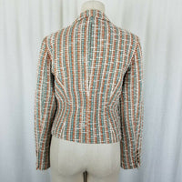 LL Bean Signature Boucle Textured Woven Cotton Wool Blazer Jacket Womens 6