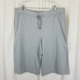 Karen Scott Sport Skimmer Shorts Pants Sweatpants Joggers Loose Gray Womens XXL