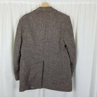 Vintage HARRIS Tweed Bartleigh Blazer Brown Check Wool Sport Coat Jacket Mens 43