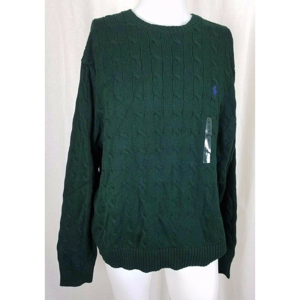 Polo Ralph Lauren Cable Knit Sweater Mens XXL 2XL Crew Neck Classic Pony Logo