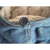 Limited Too 2 Hooded Insulated Denim Blue Jean Jacket Quilted Lining Girls XL 16