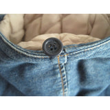 Limited Too 2 Hooded Insulated Denim Blue Jean Jacket Quilted Lining Girls XL 16