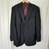 Jos. A. Banks Wool Black Peak Tuxedo Blazer Suit Jacket Sportcoat Mens 44 Long