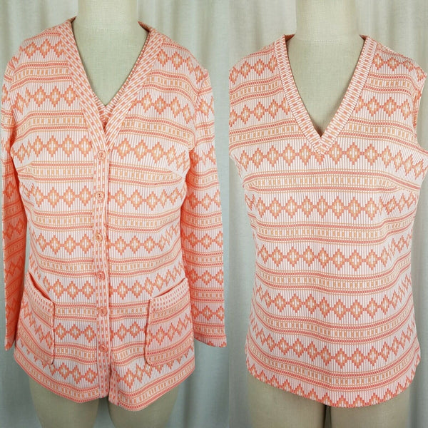 Marty Gutmacher Twinset Tank Top Blazer Sweater Jacket 70s Polyester Womens S M