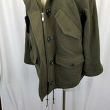 Coop Barneys New York Wool Field Jacket Car Pea Coat Womens S Serge Army Green