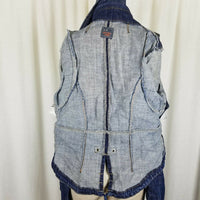 Speedway Luxury Designer Cropped Denim Jean Jacket Womens L Avant Garde Artsy