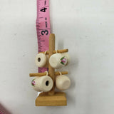 Floral Mugs Rack Shadow Box Miniatures Diorama Doll House Curio Display Piece