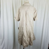 J.Jill Tan Chambray Denim Jean Tunic Sack Shirt Dress Womens XL Pet Cotton Khaki
