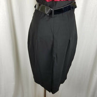 Roulette Colorblock Double Breasted Belted Mini Satin Coat Dress Womens 10 Goth