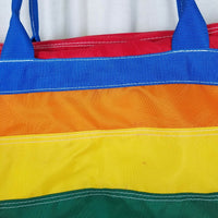 LEVI STRAUSS Rainbow Stripes 1984 USA OLYMPICS Nylon Zip Tote Bag Pride Vintage