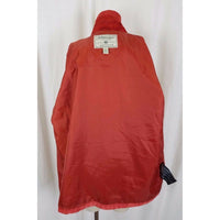 St. John's Bay Washable LEATHER Suede Full Button Up SHIRT JACKET Womens L Red