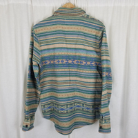 Lucky Brand Southwestern Navajo Print Chamois Flannel Shirt Jacket Mens M