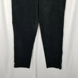 Talbots Classic Side Zip Black Velvet Brushed Cotton Pants Womens 16 Flat Front