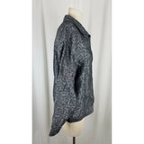 R.E.D. Wear Textured Crosshatch Full Button Up Jacket Womens S Slate Gray Red