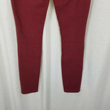 Evy's Tree Denim Skinnies Ponte Pants Skinny Jeans Jeggings Leggings Maroon XS