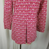 Gap Spring Tulips Trench Coat Long Jacket Short Coat Womens S Pink Red FLowers