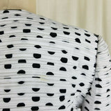 Nolan Miller Avant Garde Black & White Rutched Polka Dots Bow Jacket Womens 6 HK