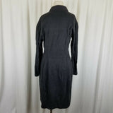 Laura Ashley Vintage Shawl Collar Cotton Jersey Knit Dress Womens 12 Hong Kong