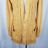 Evy's Tree The Chloe Curry Knit Long Sweater Cardigan Coat Womens L Coatigan