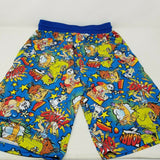 Vintage Nickelodeon Ren & Stimpy Gym Sleep Shorts Long Cartoon Novelty Mens M