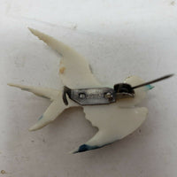 Vintage Lot of 8 Brooch Pins Birds Faux Turquoise St Labre Variety Club Japan