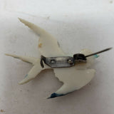 Vintage Lot of 8 Brooch Pins Birds Faux Turquoise St Labre Variety Club Japan