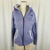 The North Face Hooded Fleece Full Zip Up Sweatshirt Jacket Womens S M Heathered