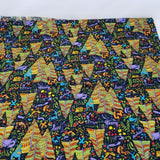 Vintage Whimsical Abstract WIld Animals Fabric 2.5 Yards Material Psychedelic