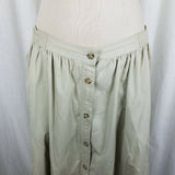 Vintage Chaus Gathered Hippie Boho Maxi Twirl Button Front Skirt Womens 14 80s