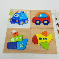 Wooden Toddler Puzzles Educational Learning Toys Boys Girls 4 Pack Montessori