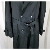 Galleon Insulated Double Breasted Trench Coat Mens 40R Removable Lining Black