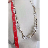 Vintage Lucite Glass Look Beads Beaded Single Strand Opera Length Necklace Facet