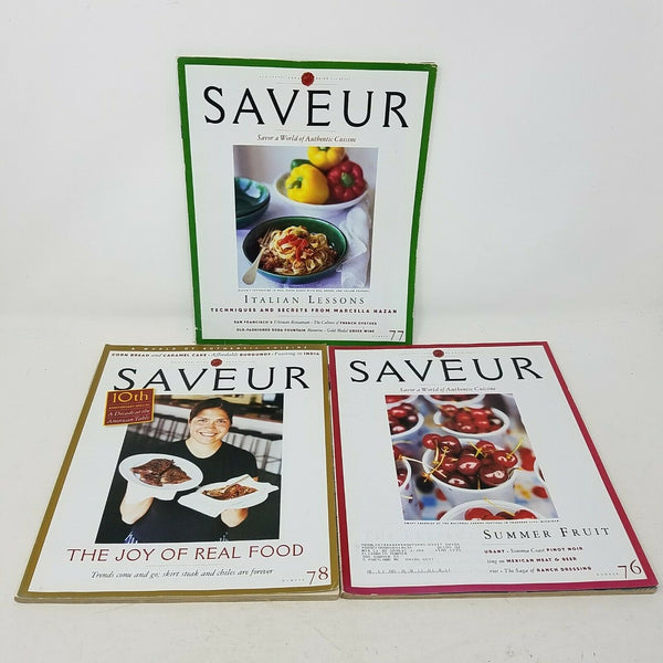 Saveur Magazine 2004 Lot of 3 76 78 78 Editions Issues Cooking Food