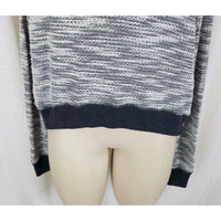 Abercrombie & Fitch Side Zip Up Scoop Neck Mottled Gray Knit Sweater Womens S