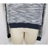 Abercrombie & Fitch Side Zip Up Scoop Neck Mottled Gray Knit Sweater Womens S