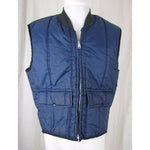 Vintage Mid Century 60s Dacron 88 Quilted Zip Up Nylon Vest Mens M Distressed