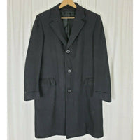 Vintage Mid Century Progressive Wool Herringbone Tweed Peacoat Coat Mens M MCM