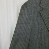 Chaps Herringbone Worsted Wool Sport Coat Jacket Blazer Mens 40 Gray 2 Button