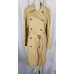 Anne Klein Long Belted Double Breasted Classic Military Trench Coat Womens 12