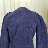 The Pyramid Collection Purple Velvet Gothic Steampunk Military Jacket Womens M