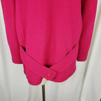 Vintage Mackintosh Pink 90s Wide Lapel Wool Peacoat Coat Jacket Womens 10 USA