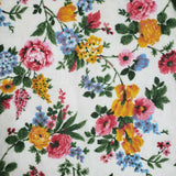 Basics Print Field Flowers Thermal Blanket Vintage Satin Trim Queen King 102x90