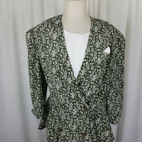 Liz Roberts Mary Ann Lamonte Peplum 80s Day Dress Womens 12 Vintage Skirt Top
