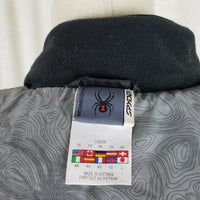 Spyder Black Quilted Embroidered Full Zip Up Anorak Jacket Womens 10 Lightweight