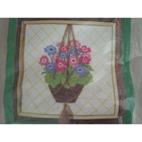 Roma Crewel Embroidery Kit Needlepoint Pretty Planter Flowers RO105 Vintage