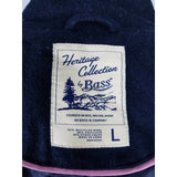 G.H. Bass Heritage Wool Double Breasted Trench Peacoat Coat Womens L Navy Blue